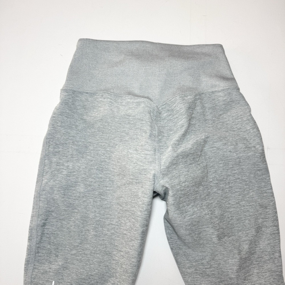 Alo Yoga Goddess Ruched Leggings XS Heather Gray Ribbed High Rise Ballet Studio - Picture 8 of 12